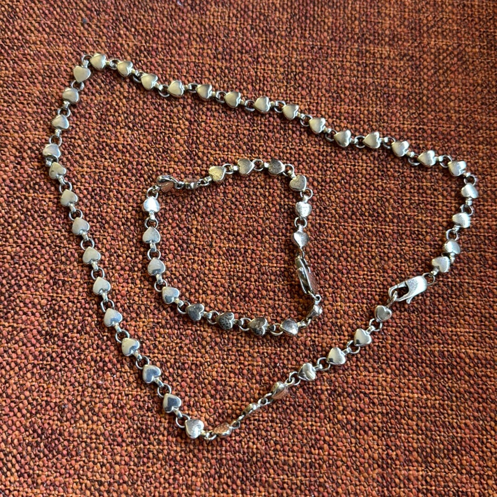 Tiffany &Co Heart link necklace and bracelet